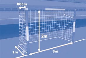 Goal posts in a Futsal Pitch