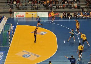 A Área de baliza na Campo de Andebol