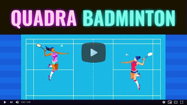 Videoaula Tamanho da Quadra de Badminton