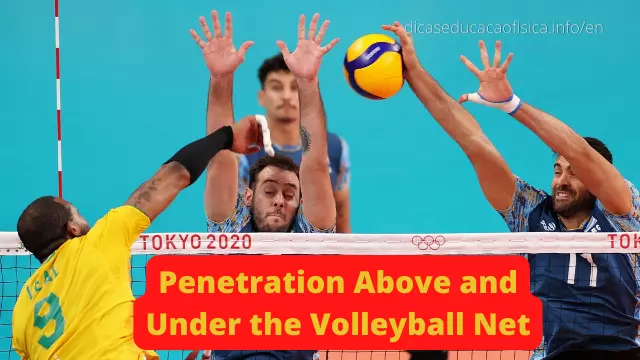 Penetration Above and Under the Volleyball Net