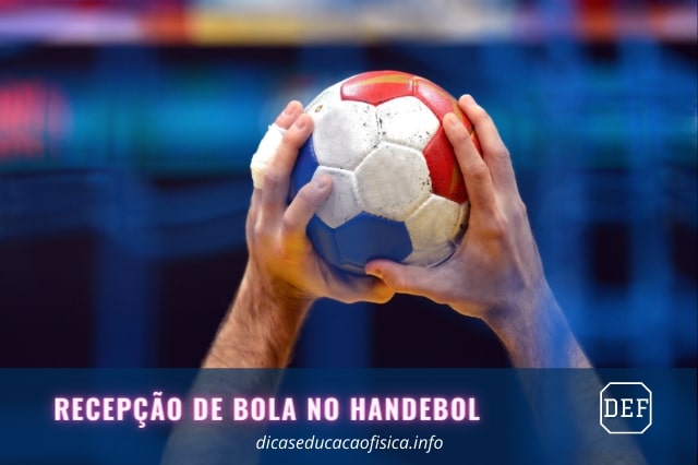 Recepção de bola no Handebol