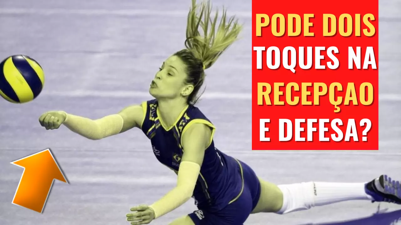 Pode dar dois toques na recepção no Voleibol