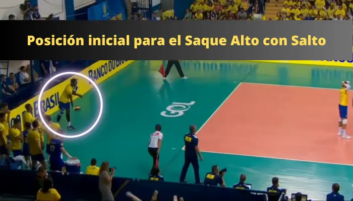 Posición inicial para el Saque Alto con Salto