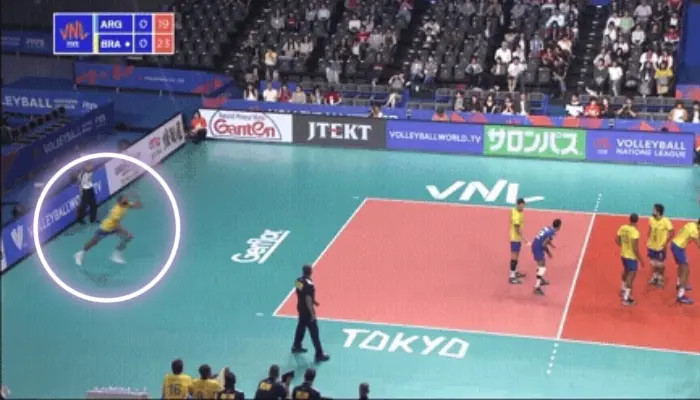 Serviço Híbrido no Voleibol: Posição inicial