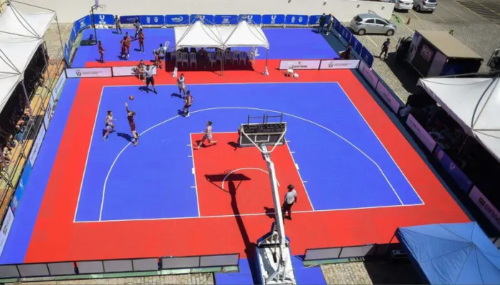 A Quadra de Basquete 3x3 oficial